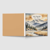 Watercolor Winter Mountain Scene ゲストブック (全面)