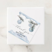 Watercolor Winter Mountain Snowflake Baby Shower フェイバータグ (インサイチュ)