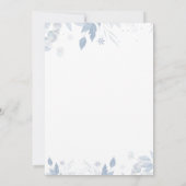 Watercolor Winter Sleigh Moose Santa Baby Shower サンキューカード (裏面)