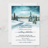 Watercolor Winter Wonderland Wedding Invitation 招待状 (正面)