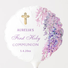 Watercolor Wisteria First Communion バルーン