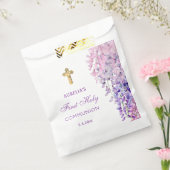 Watercolor Wisteria First Communion フェイバーバッグ (封をした状態)