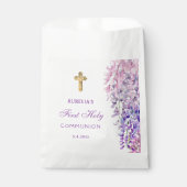 Watercolor Wisteria First Communion フェイバーバッグ (正面)