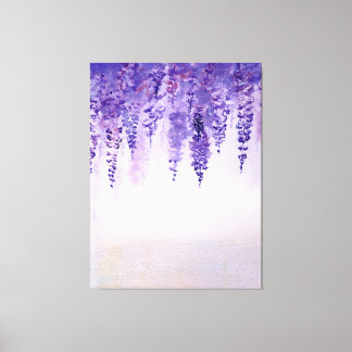 Watercolor wisteria print キャンバスプリント