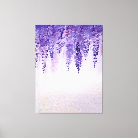 Watercolor wisteria print キャンバスプリント (正面)