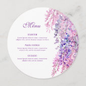 Watercolor Wisteria Round メニュー (正面)