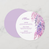 Watercolor Wisteria Round メニュー (正面/裏面)