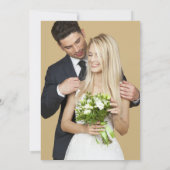 Watercolor Wldflowers Meadow & Add Photo Wedding 招待状 (裏面)