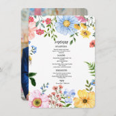 Watercolor Wloral Wedding メニュー (正面/裏面)