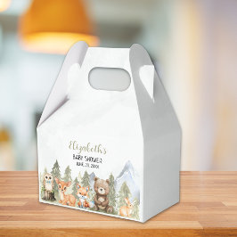 Watercolor Woodland Baby Shower Theme フェイバーボックス