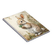Watercolor Woodland Bunny Nature ノートブック (右側)