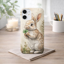 Watercolor Woodland Bunny Nature iPhone 16 Plusケース
