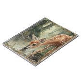 Watercolor Woodland Deer Nature ノートブック (左側)