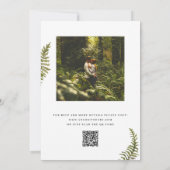Watercolor Woodland Fern | ウェディングフォト & QRコード 招待状 (裏面)