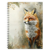 Watercolor Woodland Fox Nature  ノートブック (正面)