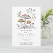 Watercolor Woodland Mushrooms Baby Shower 招待状 (スタンド正面)