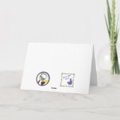 Watercolor Yuul Design With Illuminated Letter Y シーズンカード (裏面)