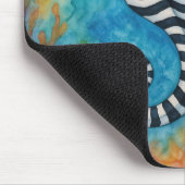 Watercolor Zebra Seahorse マウスパッド (コーナー)