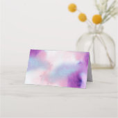 Watercolored Frame – ラベンダー招待状 プレイスカード (裏面)