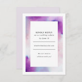 Watercolored Frame – ラベンダー招待状 出欠カード (正面/裏面)