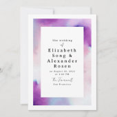 Watercolored Frame – ラベンダー招待状 招待状 (正面)