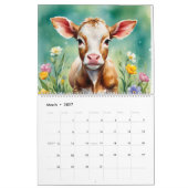 Watercolored Monthly Seasoned Scenes. Whimsical, カレンダー (3月 2027)