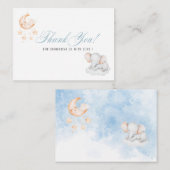 WatercolorLittle stsr象エレガントベビーショウ ノートカード (正面/裏面)