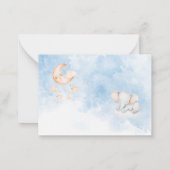 WatercolorLittle stsr象エレガントベビーショウ ノートカード (裏面)