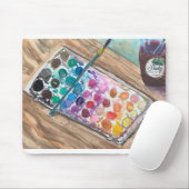 Watercolorpainting及びコーヒー マウスパッド (マウス)
