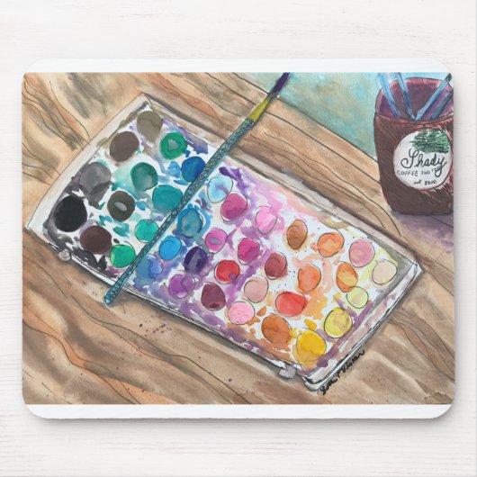 Watercolorpainting及びコーヒー マウスパッド (正面)
