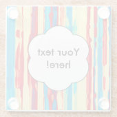 Watercolorsテクスチャ ガラスコースター (裏面)