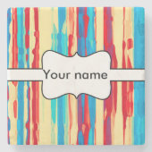 Watercolorsテクスチャ ストーンコースター (正面)