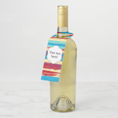 Watercolorsテクスチャ ボトルネックタグ (アングル)