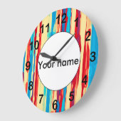 Watercolorsテクスチャ ラージ壁時計 (傾斜)