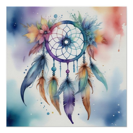 Watercolors dreamcatcher ポスター (正面)