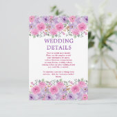 watercolors Florals Modern Botanical Wedding エンクロージャーカード (スタンド正面)