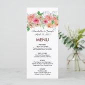 watercolors Florals Modern Botanical Wedding メニュー (スタンド正面)