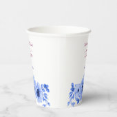 watercolors Florals Modern Botanical Wedding 紙コップ (右)