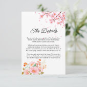 watercolors Modern Botanical summer Wedding エンクロージャーカード (スタンド正面)