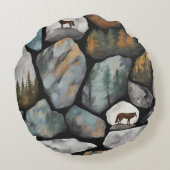 Watercolors of a Rocky site ラウンドクッション (裏面)