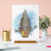 Watercolour Australian magpie table art アクリルサイン (ウェディング)