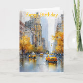 Watercolour Autumn in New York カード (正面)