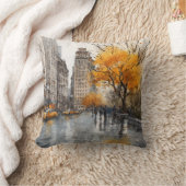 Watercolour Autumn in New York クッション (ブランケット)