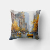 Watercolour Autumn in New York クッション (裏面)