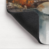 Watercolour Autumn in New York マウスパッド (コーナー)