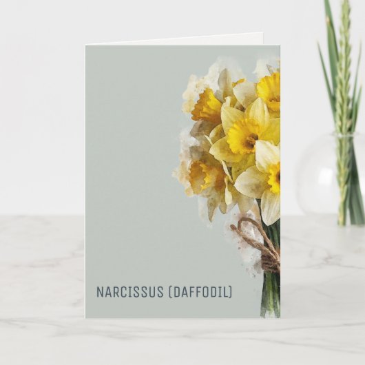 Watercolour Blooms | スイセンのウィットな母の日 シーズンカード (正面)