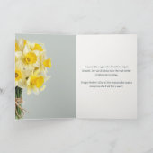 Watercolour Blooms | スイセンのウィットな母の日 シーズンカード (内部)