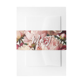 Watercolour Blooms | ロマンティックな芍薬の結婚式 招待状ベリーバンド