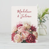 Watercolour Blooms | 牡丹の完全結婚式 招待状 (スタンド正面)