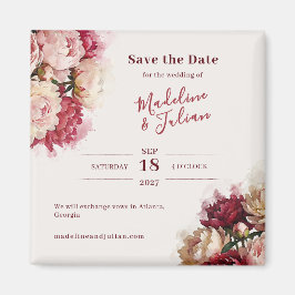 Watercolour Blooms | Peony Save the Date マグネット